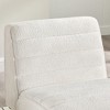 Hrinhom 24.4"W Chenille Lounge Chair, Armlesschair with Wooden Legs - 3 of 4