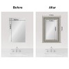 Amanti Art Mirror Makeover Bathroom Mirror Frame Border Kit - Fully Assembled Peel and Stick Frame - Mirror NOT Included - Parlor Trim - 4 of 4