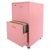 Lavish Home Rolling File Cabinet with Lock - 2 Drawer File Cabinet for Under Desk Storage - 3 of 4