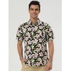 Lars Amadeus Men's Summer Floral Print Short Sleeve Button Down Beach Hawaiian Casual Shirt - 3 of 4