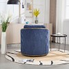 CAVINAS 360 Degree Swivel Barrel Accent Chair with Rattan Frame,  Upholstered Sofa Chair with Wood Base - 4 of 4