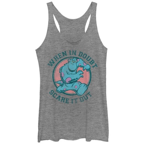 Women's Monsters Inc Sulley In Doubt Scare It Out Racerback Tank Top ...