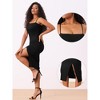 INSPIRE CHIC Women's Spaghetti Strap Sleeveless Split Bodycon Cocktail Party Dress - 2 of 4