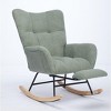 NicBex Nursery Rocking Chair,Upholstered Glider Accent Chair Armchair with Pocket for Living Room,Bedroom,Nursery - 2 of 4