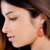 Dr Seuss Grinch Hand Heart Ornament Dangle Earrings - 2 of 4
