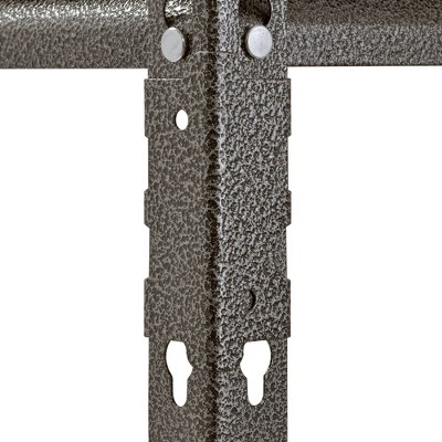 Silver 36"W x 18"D x 72"H Steel 5-Shelf Freestanding Unit