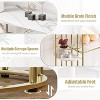 Garvee Console Table Gold Sofa Tables Narrow Entryway Table with Storage and Shelves 43.5 Inch Modern Furniture for Living Room Hallway - 4 of 4