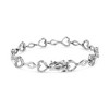 Haus of Brilliance Silver 1/4 Cttw Round-Cut Diamond Alternating Heart and Leaf Link Bracelet - 2 of 4
