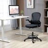 Vinsetto Ergonomic Drafting Chair, Standing Desk Chair with Flip-up Armrests, Lumbar Support, Adjustable Footrest Ring and Seat Height, Black - 3 of 4