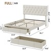 Upholstered Platform Bed Frame with Storage Drawers, Mattress Foundation with Solid Wooden Slats Support, No Box Spring Needed - 2 of 4