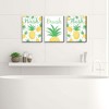 Big Dot of Happiness Tropical Pineapple - Kids Bathroom Rules Wall Art - 7.5 x 10 inches - Set of 3 Signs - Wash, Brush, Flush - 2 of 4