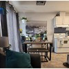 Resenkos Kitchen Table and Chairs Sets,Dining Table Set,4 Pieces Space-Saving Dining Table Set with Bench and 2 Stools-Oak Gray - 3 of 4