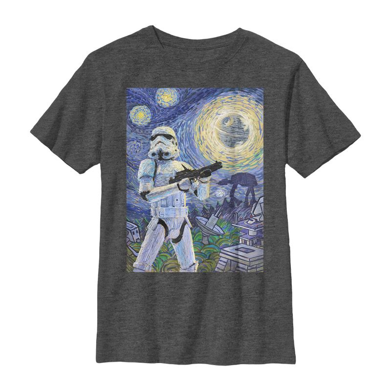 Boy's Star Wars Stormtrooper Starry Night T-Shirt, 1 of 5
