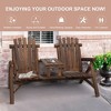 LOVMOR 2-Seat Wooden Adirondack Chair - 4 of 4