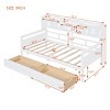 Daybed,Wood Slat Support Daybed Frame With Bedside Shelves And Two Drawers,Daybed Storage,Daybed For Bedroom-Cuddlewood - 4 of 4