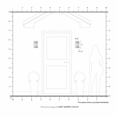 Black Brass and Clear Glass Outdoor Wall Lantern