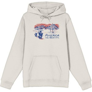 Americana America The Beautiful Long Sleeve Adult Hooded Sweatshirt - 1 of 2