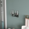 Tangkula 2/3-Light Wall Sconce Vanity Light Fixture with Clear Seeded Glass Lampshade - 3 of 4