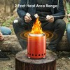 Kismile Tabletop Fire Pit Smokeless Outdoor Mini Fire Compact & Portable Dual Fuel with Portable Bag, 304 Stainless Steel - 3 of 4