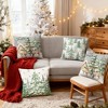 Xmas Throw Pillow Covers Set of 4, 18x18 Inch Cozy Winter Deer Cabin Snowflake Design with Hidden Zipper - 3 of 4
