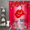 Paaaawaters 1pc Lips Rhinestones Printed Shower Curtain, Waterproof Shower Curtain With 12 Hooks,, Bathroom Decor - 2 of 4