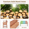 Tangkula Hardwood Patio Bench Wood 2-Seat Chair w/ Slatted Seat & Inclined Backrest Ergonomic Patio - 2 of 4
