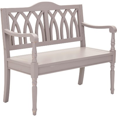 Elegant Gothic-Inspired 40" White Pine Bench
