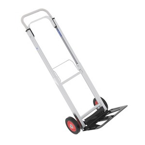 VisioGear Folding Hand Truck, Foldable Dolly Cart with Wheels, Collapsible Hand Cart Portable with Telescoping Handle, Antique Black, 28"*15"*5" - 1 of 4