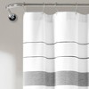 72"x72" Chic Striped Yarn Dyed Eco Friendly Recycled Cotton Shower Curtain Gray - Lush Décor: Bath Accessory, Buttonhole Top - 2 of 4