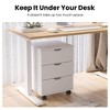 Drawer Vertical Filing Cabinet Rolling Wood Mobile File Cabinets Under Desk for Home Office with Casters - 4 of 4