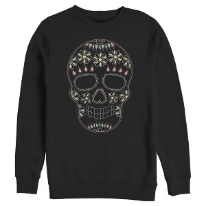 Men's Lost Gods Halloween Sugar Skull Sweatshirt - 1 of 4