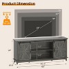 TackView Farmhouse TV Stand for 75" Television, Adjustable Shelf Media TV Stand with Storage & Barn Doors,for Living Room - 3 of 4