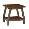Holverson Wood End Table in Rustic Brown and Gunmetal - Lexicon - 2 of 4