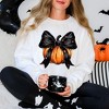 Simply Sage Market Women's Graphic Sweatshirt Coquette Halloween Pumpkin - 2 of 4