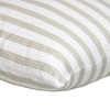 Parkland Collection,Transitional Striped Square Pillow - 3 of 4