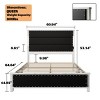 Accent Bed Frame Modern Upholstered Headboard with Decorative Elements for Bedroom Queen - 3irtyhousy - 4 of 4