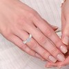 Pompeii3 VS 1 1/4Ct Moissanite & Lab Created Diamond Engagement Twist Ring in 10k Gold - 4 of 4