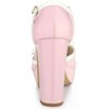 Allegra K Women's Platform Bow T-Strap Chunky Heels Pumps - 3 of 4