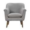 CAVINAS Woven Accent Chair with Round Arms and Wooden Legs,Mid-Century Upholstered Living Room Chairs,Reading Chairs for Living Room - 4 of 4