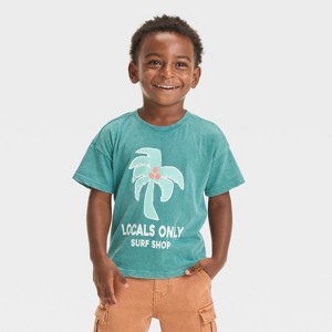 Grayson Mini Toddler Boys' Locals Only Short Sleeve T-Shirt - Green - 1 of 4