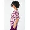 Roaman's Women's Plus Size Notch-Neck Flutter-Sleeve Blouse - 4 of 4
