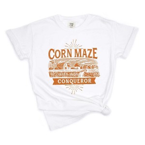 Simply Sage Market Women's Corn Maze Conqueror  Short Sleeve Garment Dyed Tee - 1 of 2