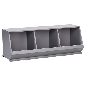 Kelly Modular Stackable Triple Storage Cubby - Gray - Inspire Q