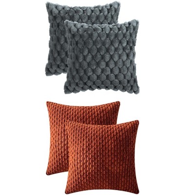 REGALWOVEN 4 Pcs Soft Cozy Throw Pillow Covers for Home Decor 16" x 16"