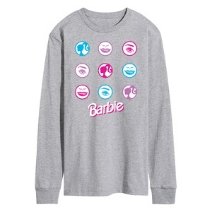 Men's - Barbie - Iconic Features of Barbie Long Sleeve Graphic T-Shirt - 1 of 3
