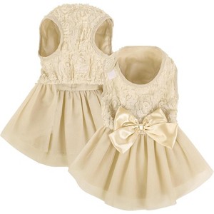 Dog Dress Pet Wedding Dress Princess Lace Puppy Birthday Party Outfit Formal Girl Apparel - 1 of 4