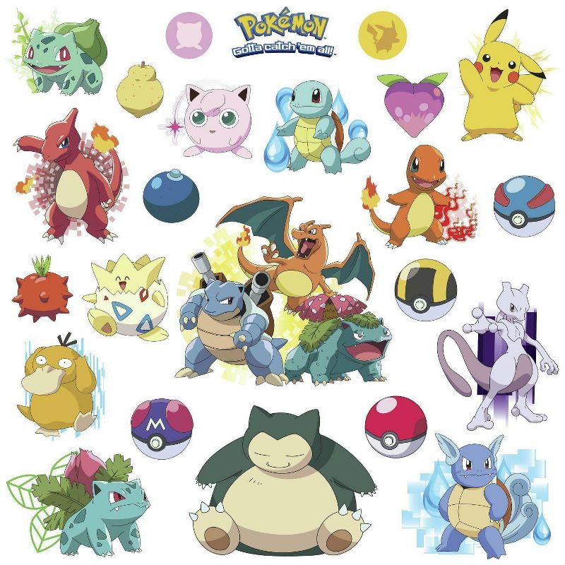 Pokemon Iconic Peel and Stick Kids&#39; Wall Decal, 1 of 8