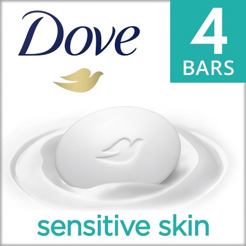 Dove Beauty Sensitive Skin Unscented Beauty Bar Soap - 4pk - 3.75oz each - image 1 of 4