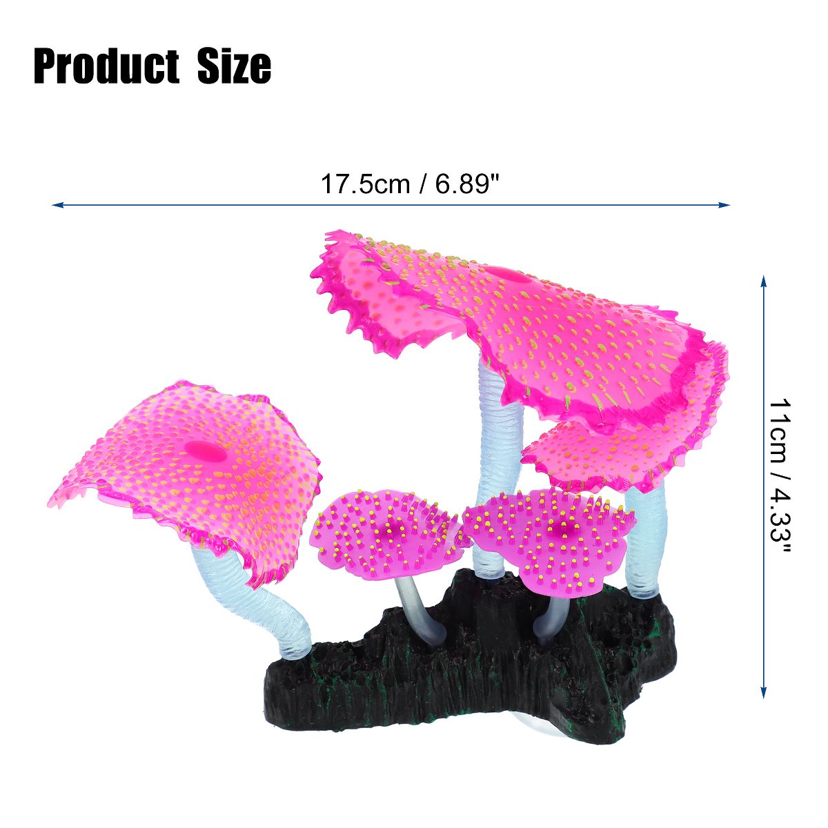 Unique Bargains Glowing Silicone Aquarium Simulation Coral 4.33" Height - thumbnail 10
