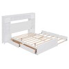 NicBex Full Size Wooden Storage Bed, Modern Platform Bed Frame with Twin Size Trundle, Shelves, Sockets and Cabinets for Bedroom - 4 of 4